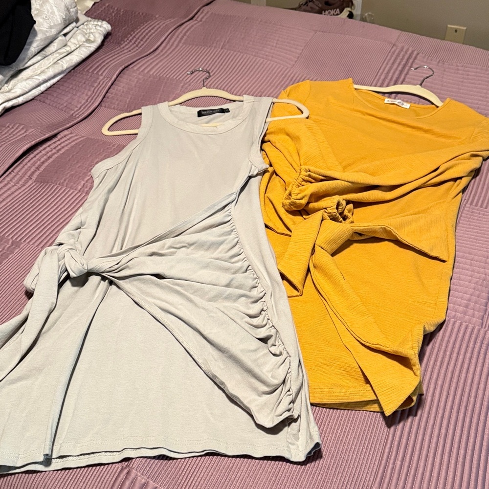 Yellow and Gray dresses